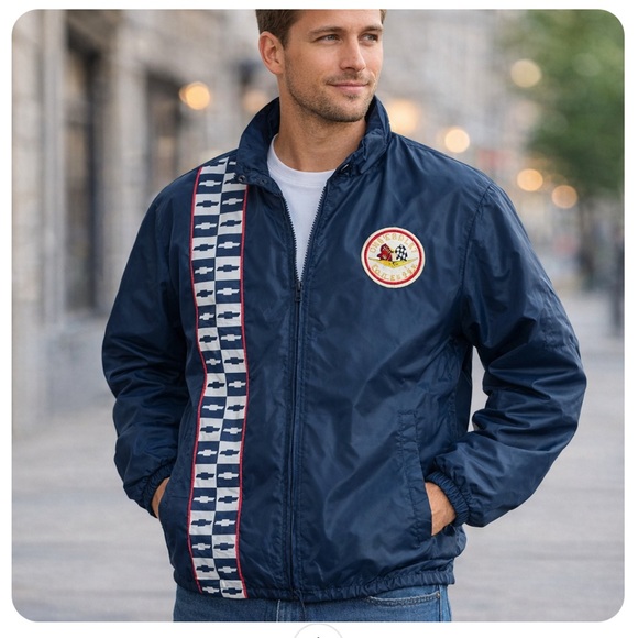 Chevrolet Other - Vintage 60s 70s Horizon Chevrolet Corvette Racing Windbreaker Lightweight Mens M